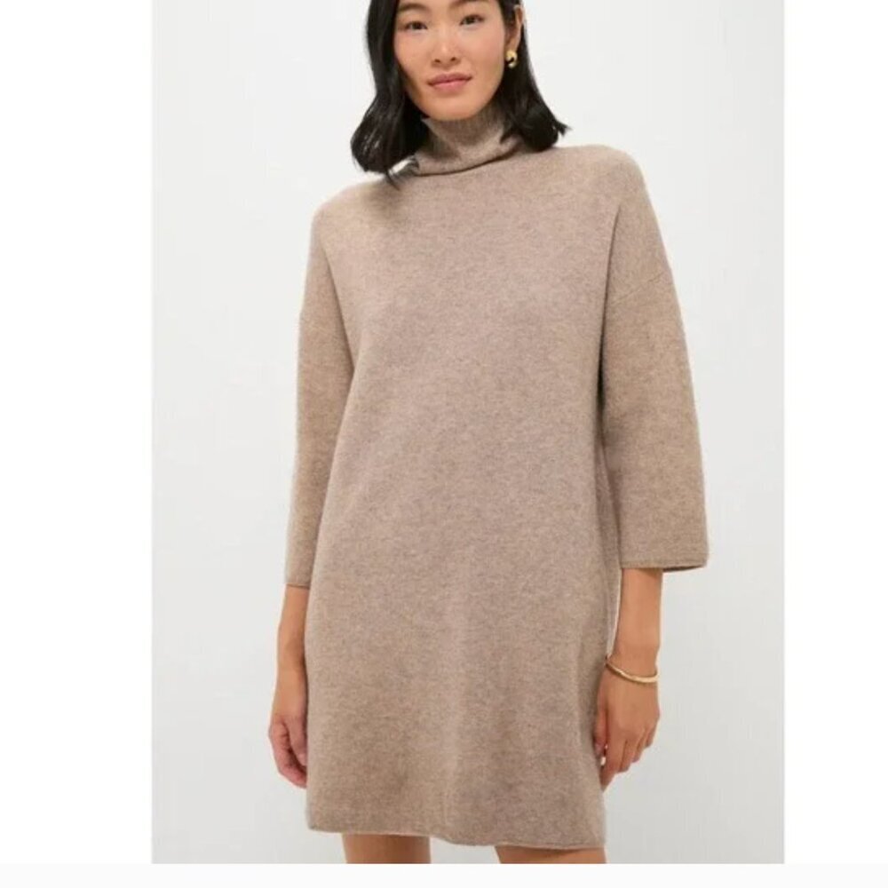 Pomander Place Vivianne Turtleneck Sweater Knit Dress Hazelwood Brown Size Small